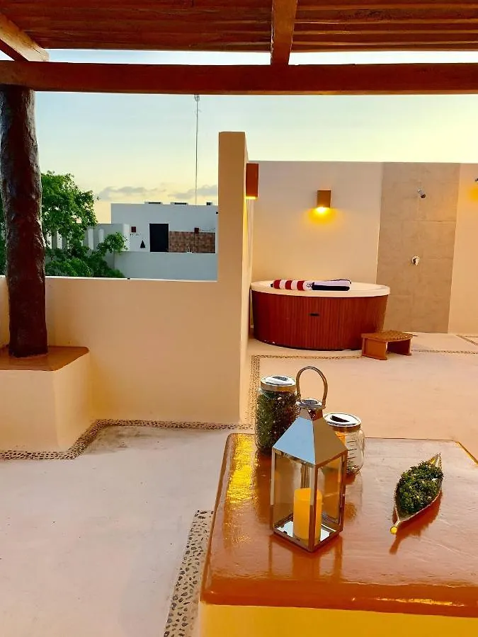 Sleeps 4-6-Amazing 2 Bedroom Ph With Bbq Jacuzzi Tulum Apartment